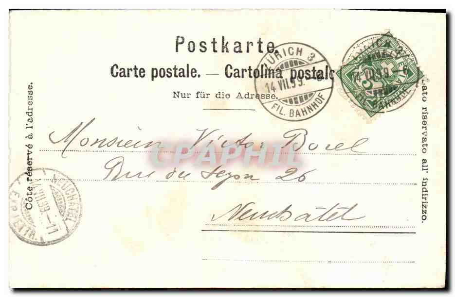 CPA Suisse Zurich Polytechnicum  — Verso