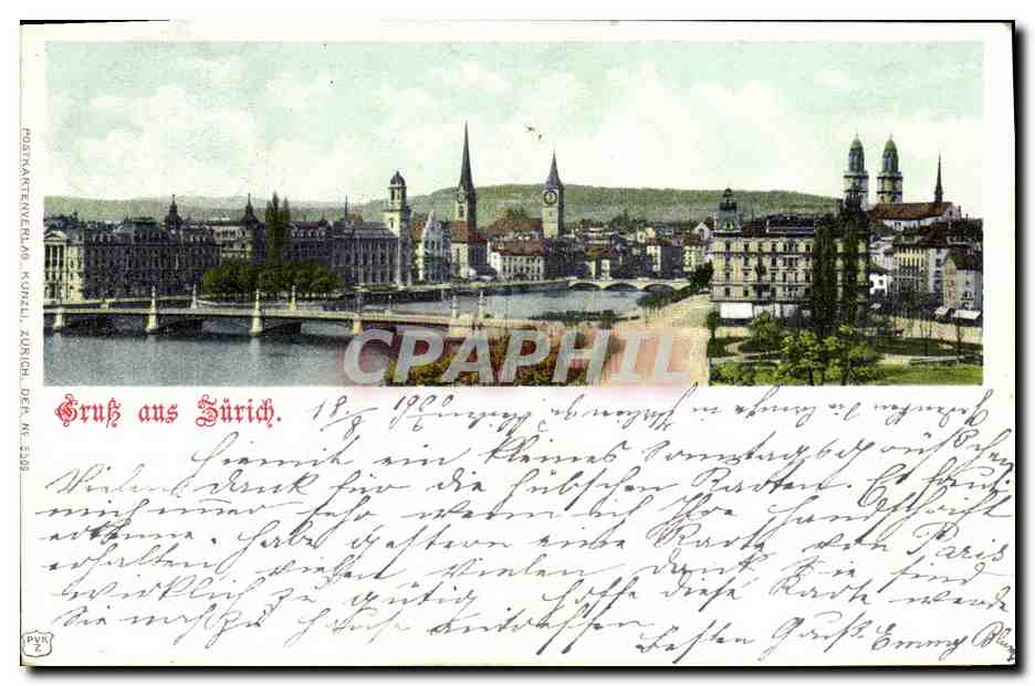 CPA Suisse Gruss aus Zurich 