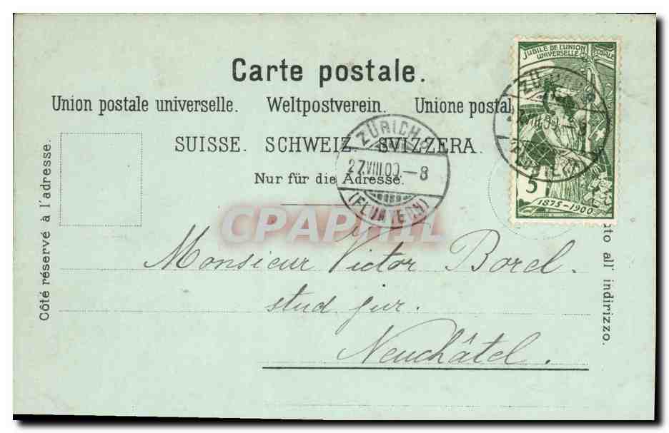 CPA Suisse Zurich Anges — Rückseite