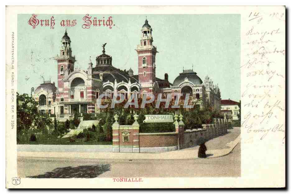 Tonhalle — Zurich — Postkartenverlag Künzli, n° 3594