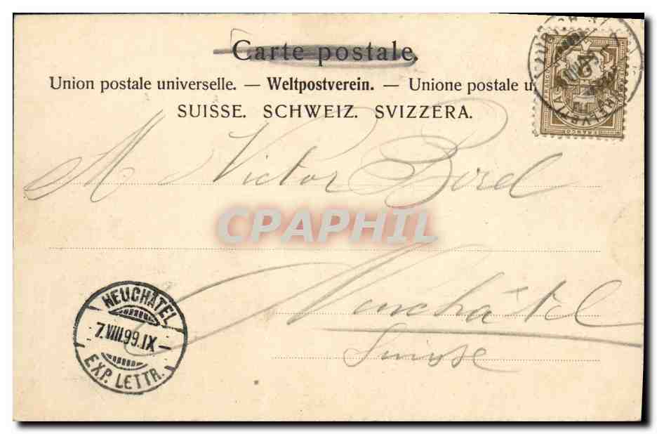 CPA Suisse Gruss Utoquai — Verso