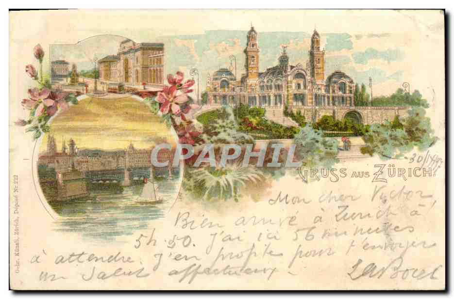CPA Suisse Zurich Gruss carte 1897