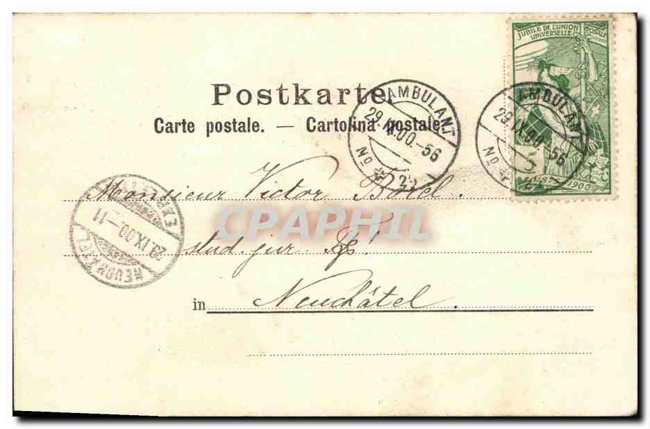 CPA Suisse Zogingen Pulverthurm — Rückseite
