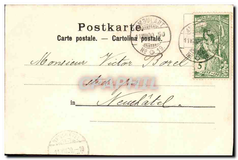 CPA Suisse Gerechtigsplatz in Zofingen  — Rückseite