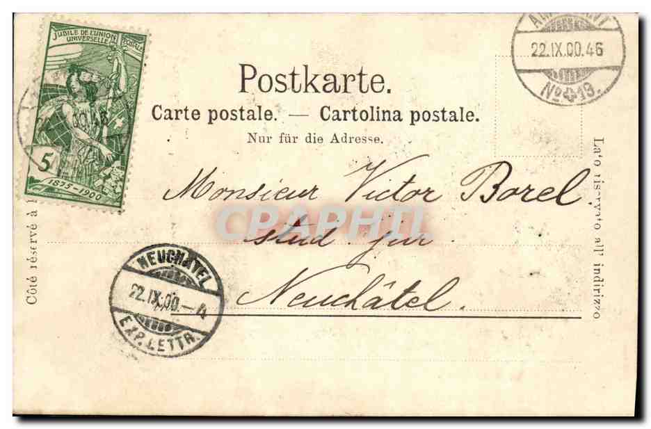 CPA Suisse Gruss vom Heiterplatz Zofingen  — Rückseite