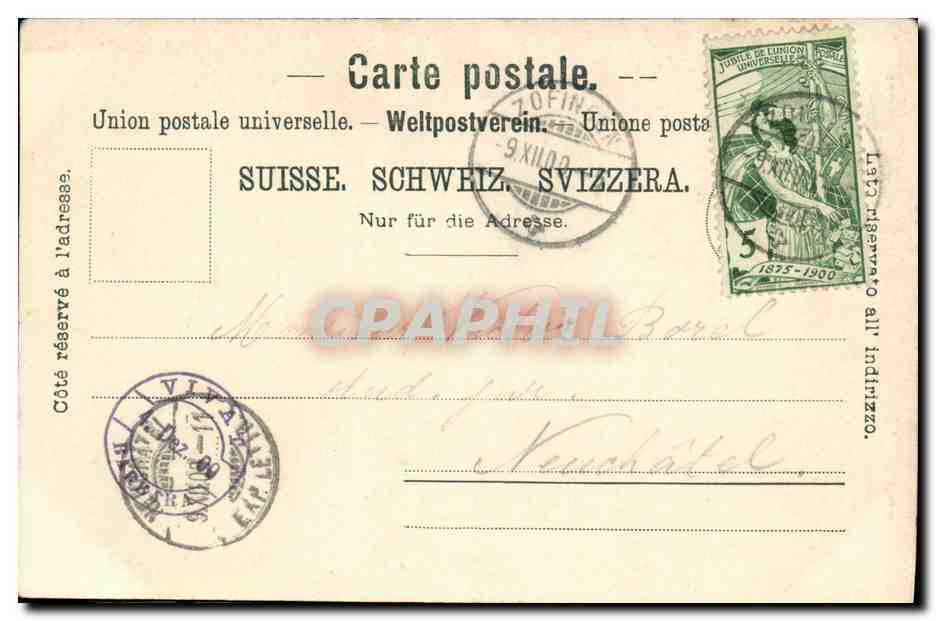 CPA Suisse Gruss vom Romerbad Zofingen  — Rückseite