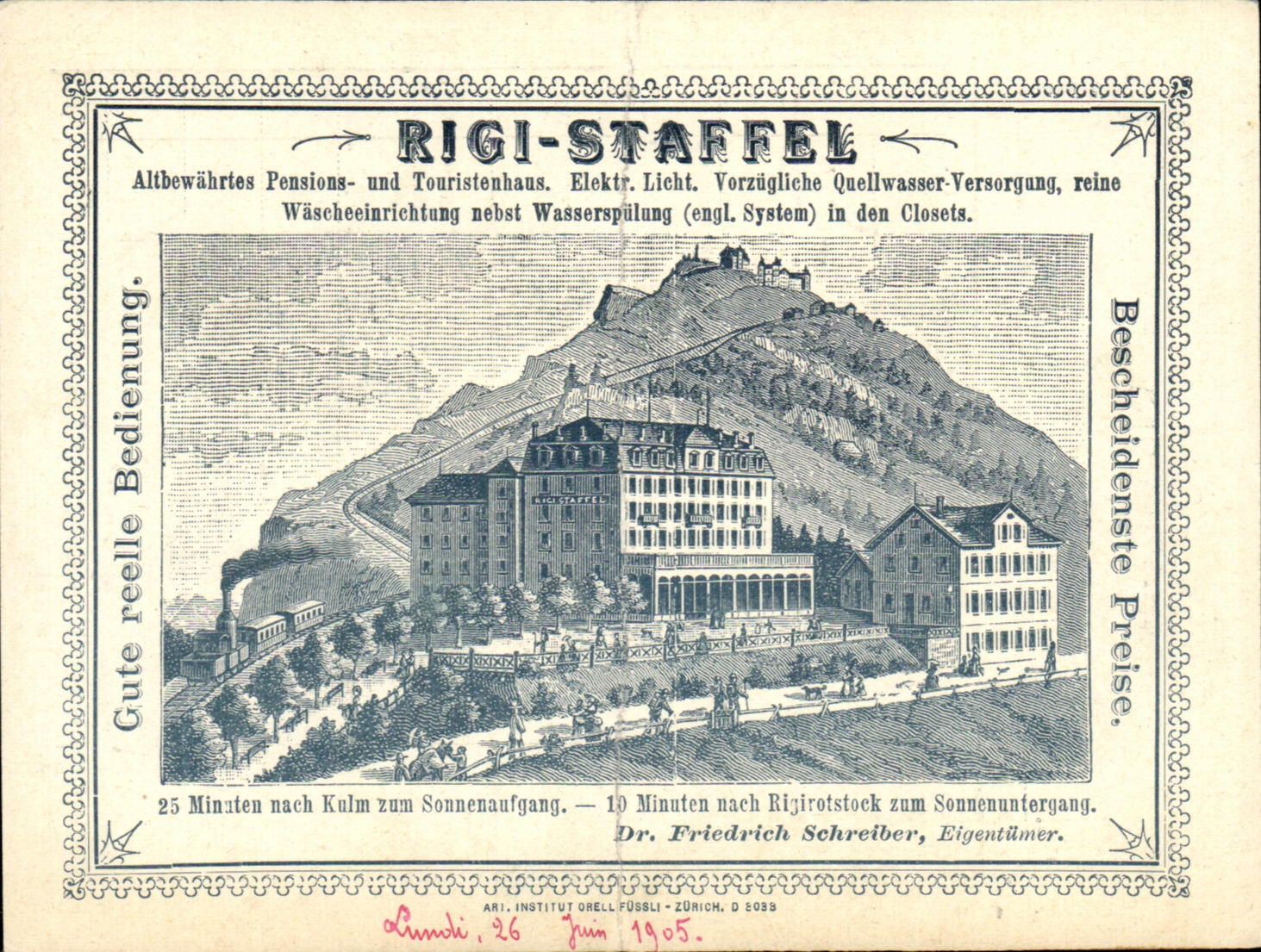 Note Suisse Rigi Staffel 1905