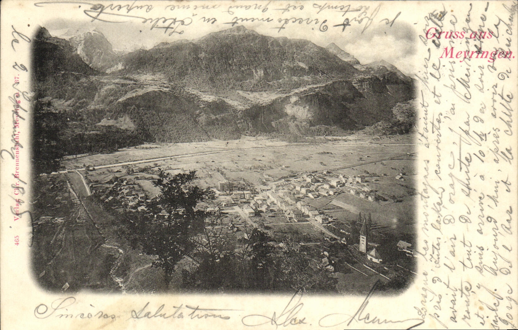 CPA Suisse Gruss aus Meyringen Carte 1898