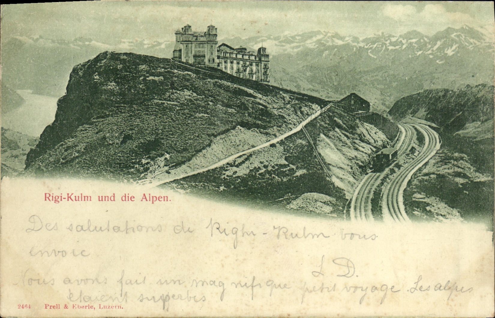 CPA Suisse Rigi Kulm und die Alpen Train 