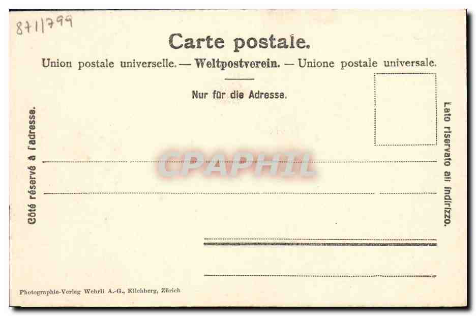 CPA Suisse Villa St Charles Vordermeggen  — Rückseite