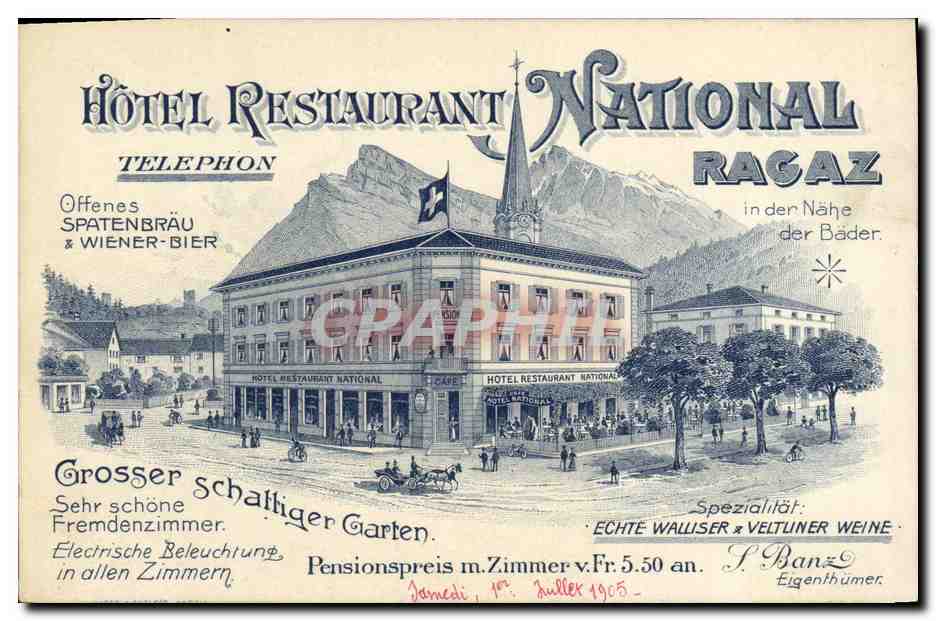 CPA Suisse Hotel Restaurant National Ragaz 
