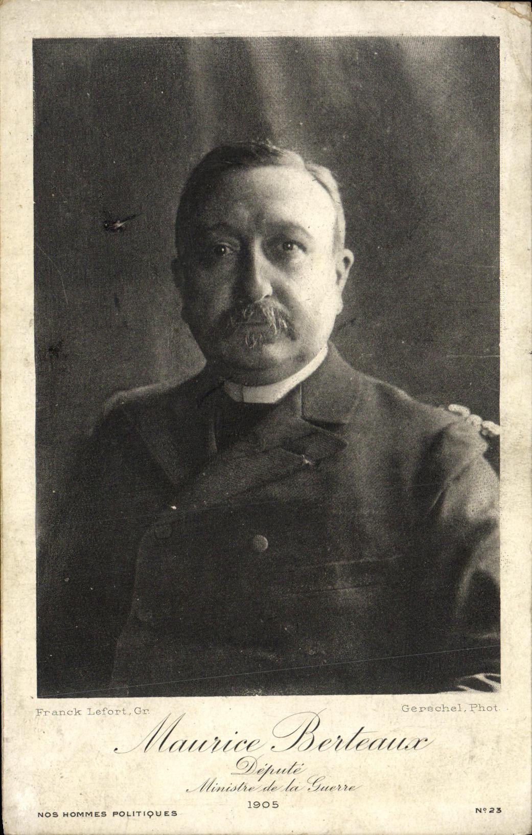 CPA Maurice Berteaux Depute ministre de la guerre 1905