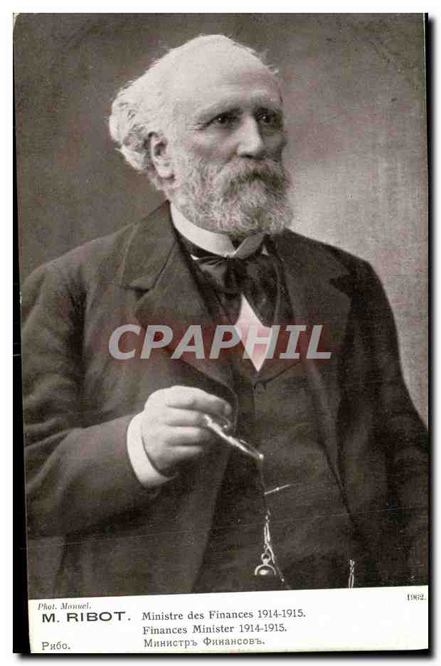 CPA Ribot Ministre des Finances 1914 1915