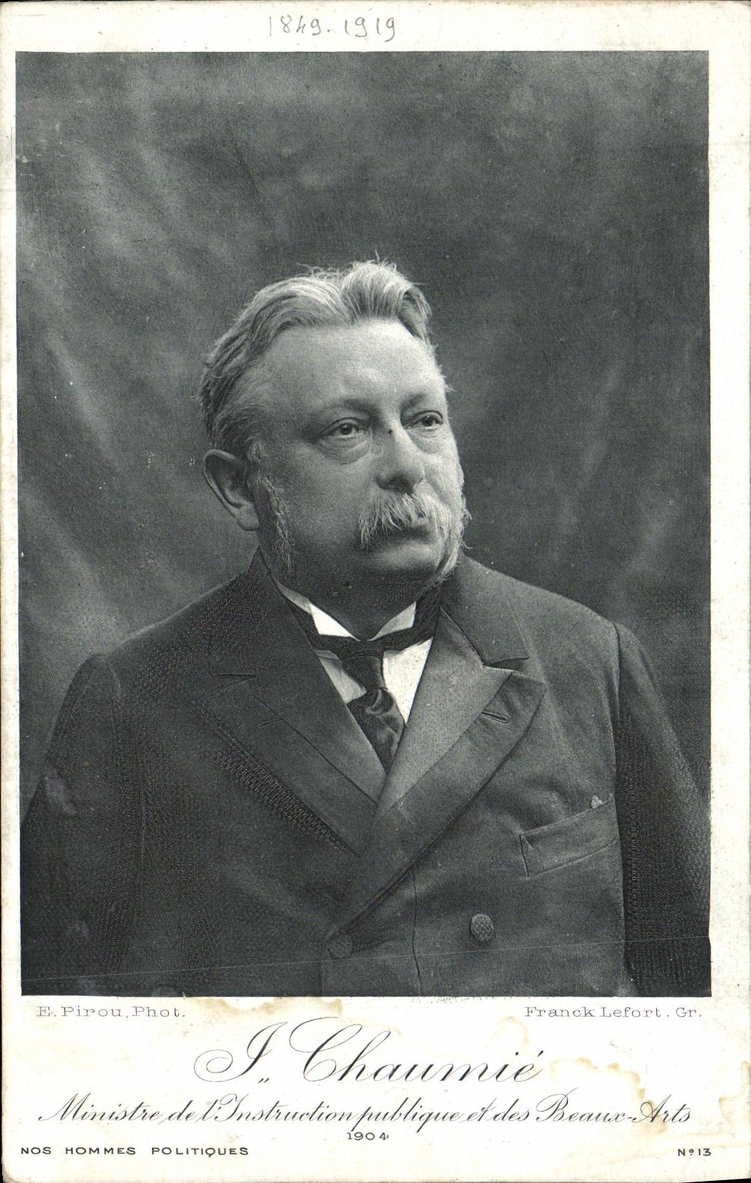 CPA Chaumie Ministre de l Instruction Publique et des Beaux Arts 1904