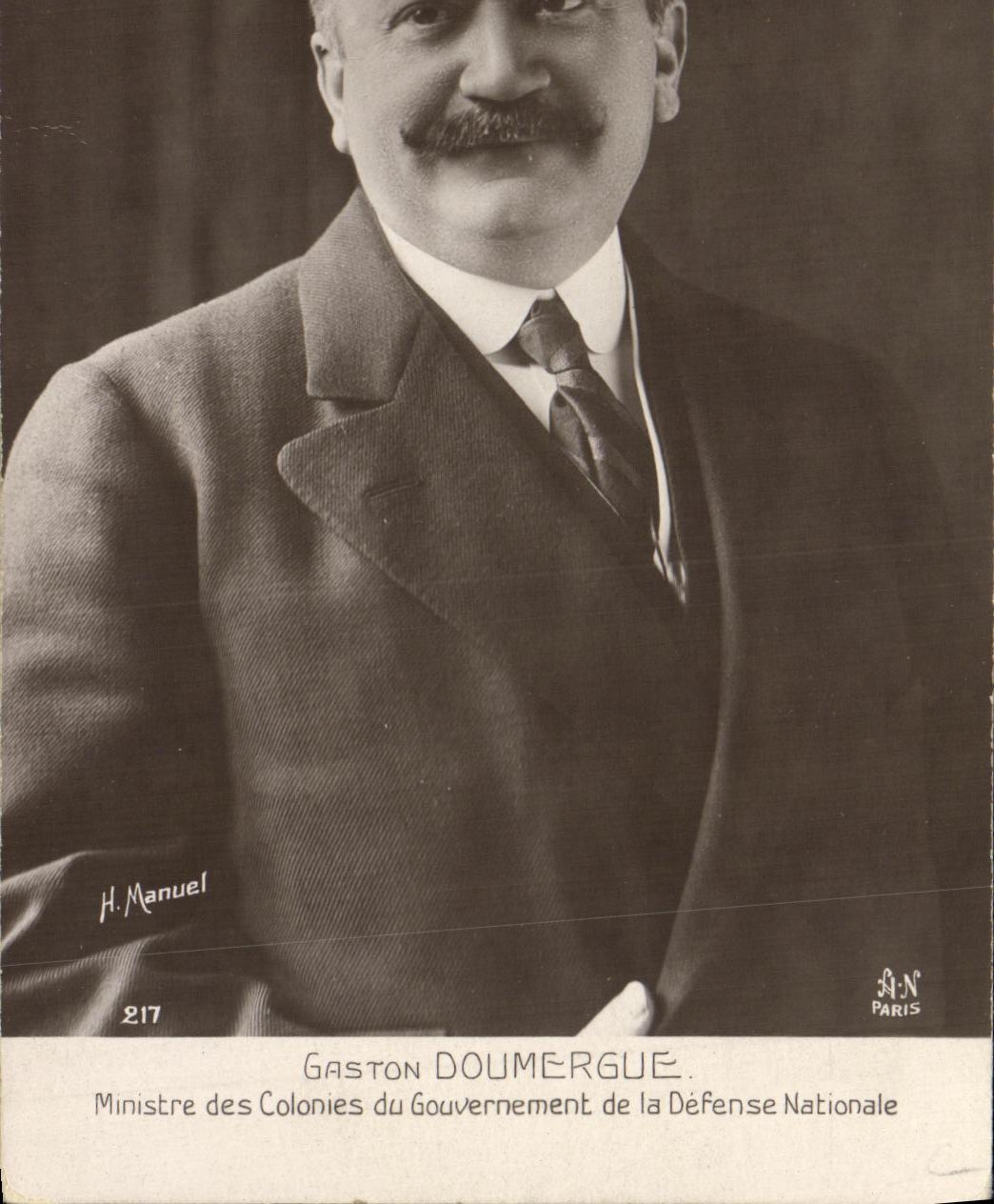 CPA Gaston Doumergue Ministre des Colonies 