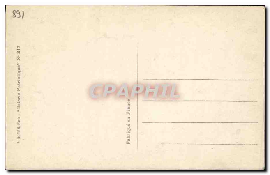 CPA Gaston Doumergue Ministre des Colonies  — Rückseite
