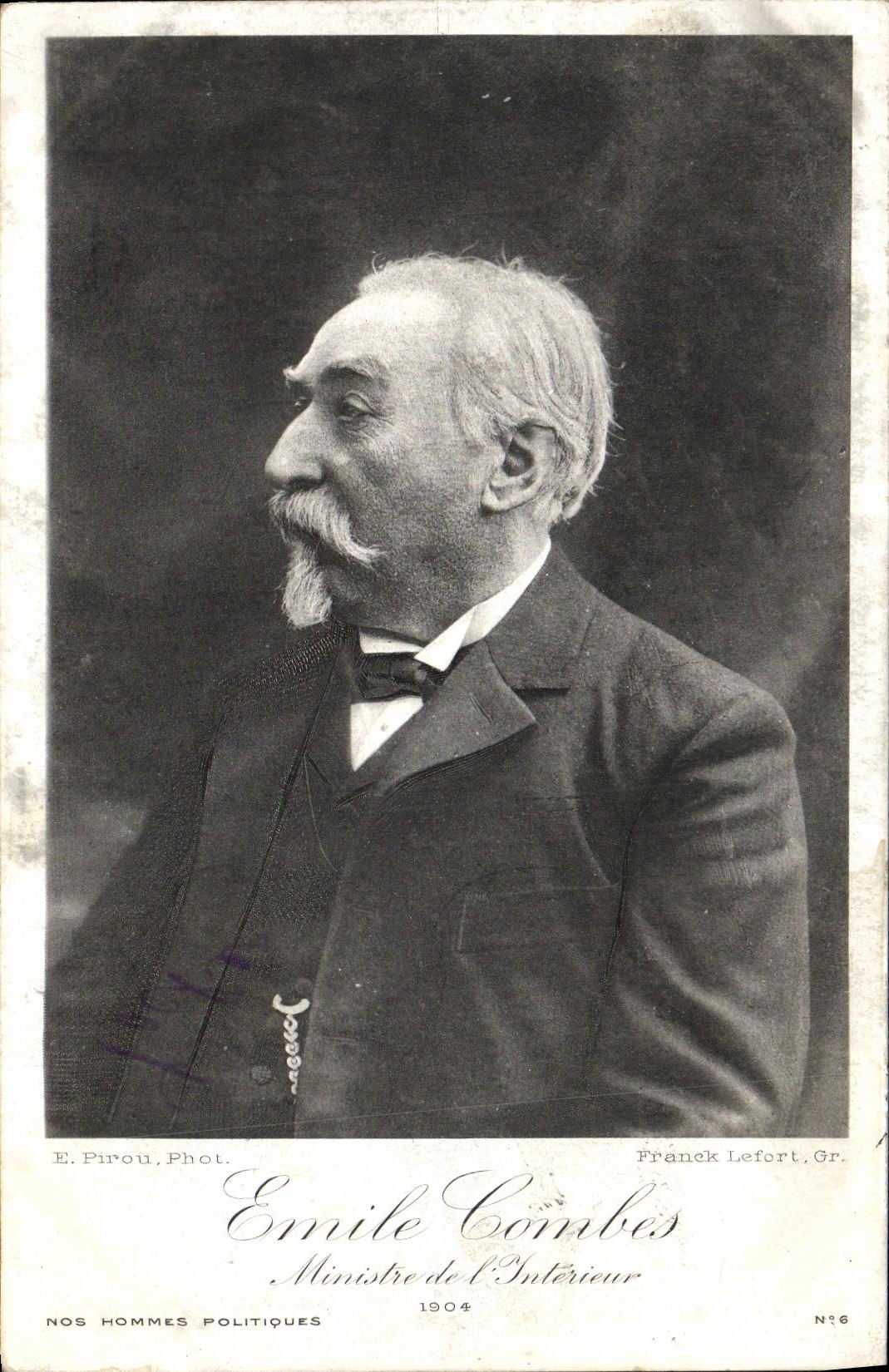 CPA Emile Combes Ministre de l interieur 1904
