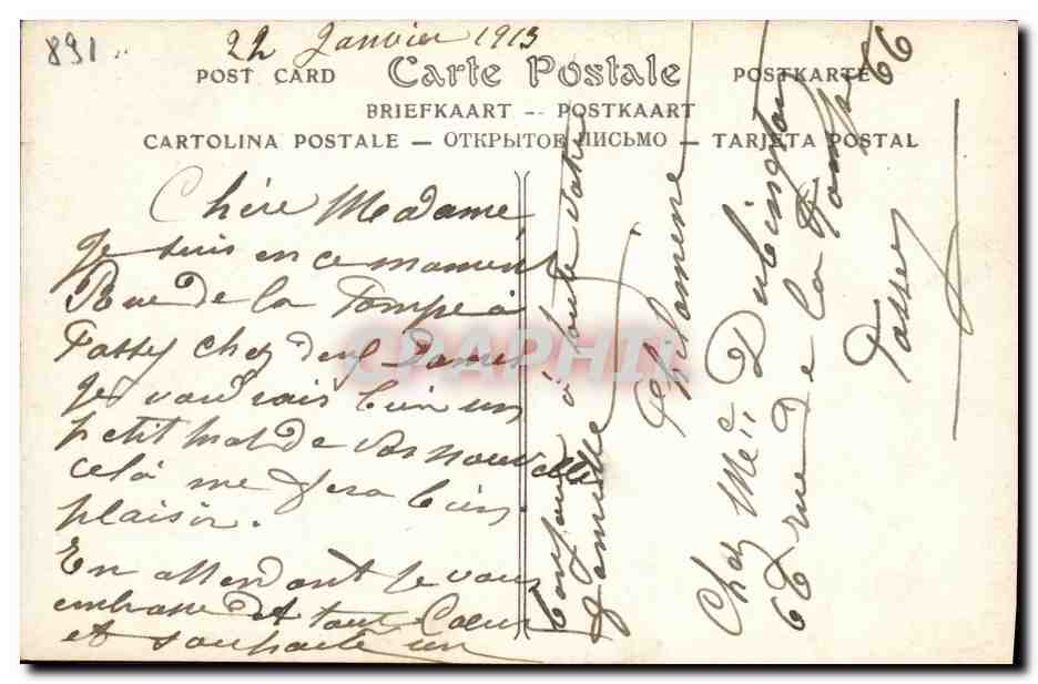CPA Raymond Poincare Senateur de la Meuse  — Rückseite