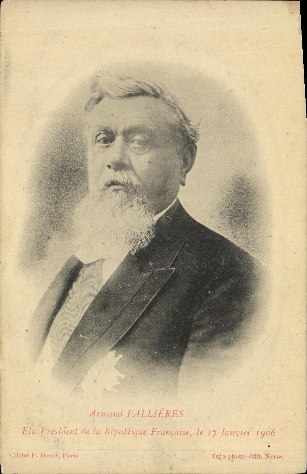 CPA President de la Republique Fallieres 