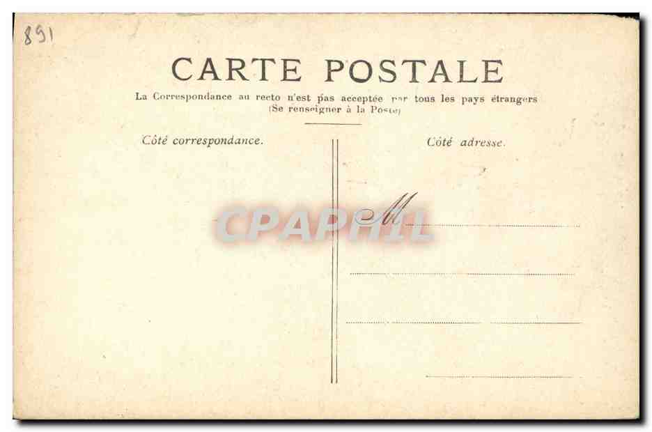 CPA President de la Republique Fallieres — Rückseite