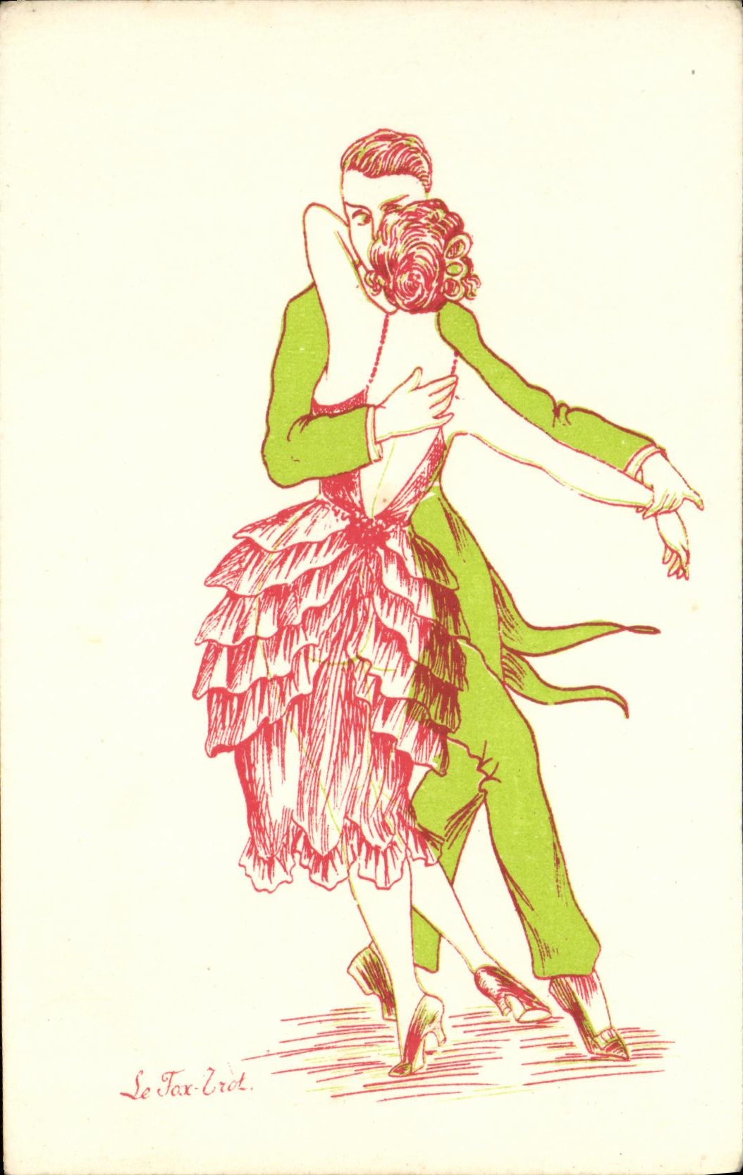 CPA Femme Le tango Danse