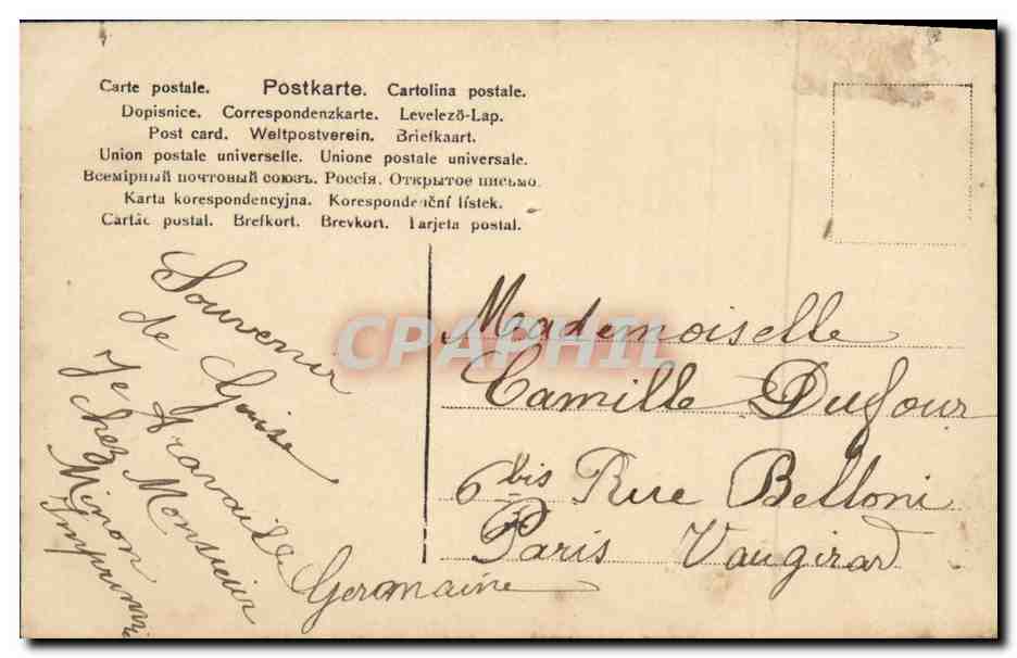 CPA Fantaisie Femmes — Verso