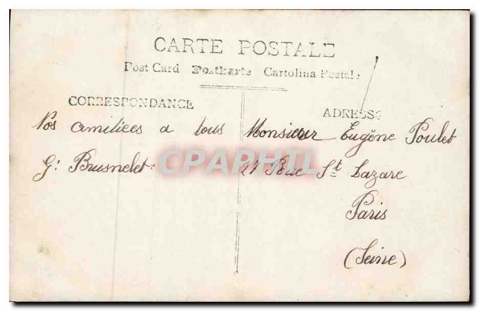 CPA Fantaisie Femme Ecole — Verso