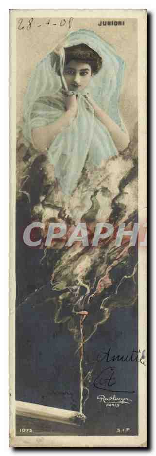 CPA Fantaisie Femme Junidri Cigarette Tabac