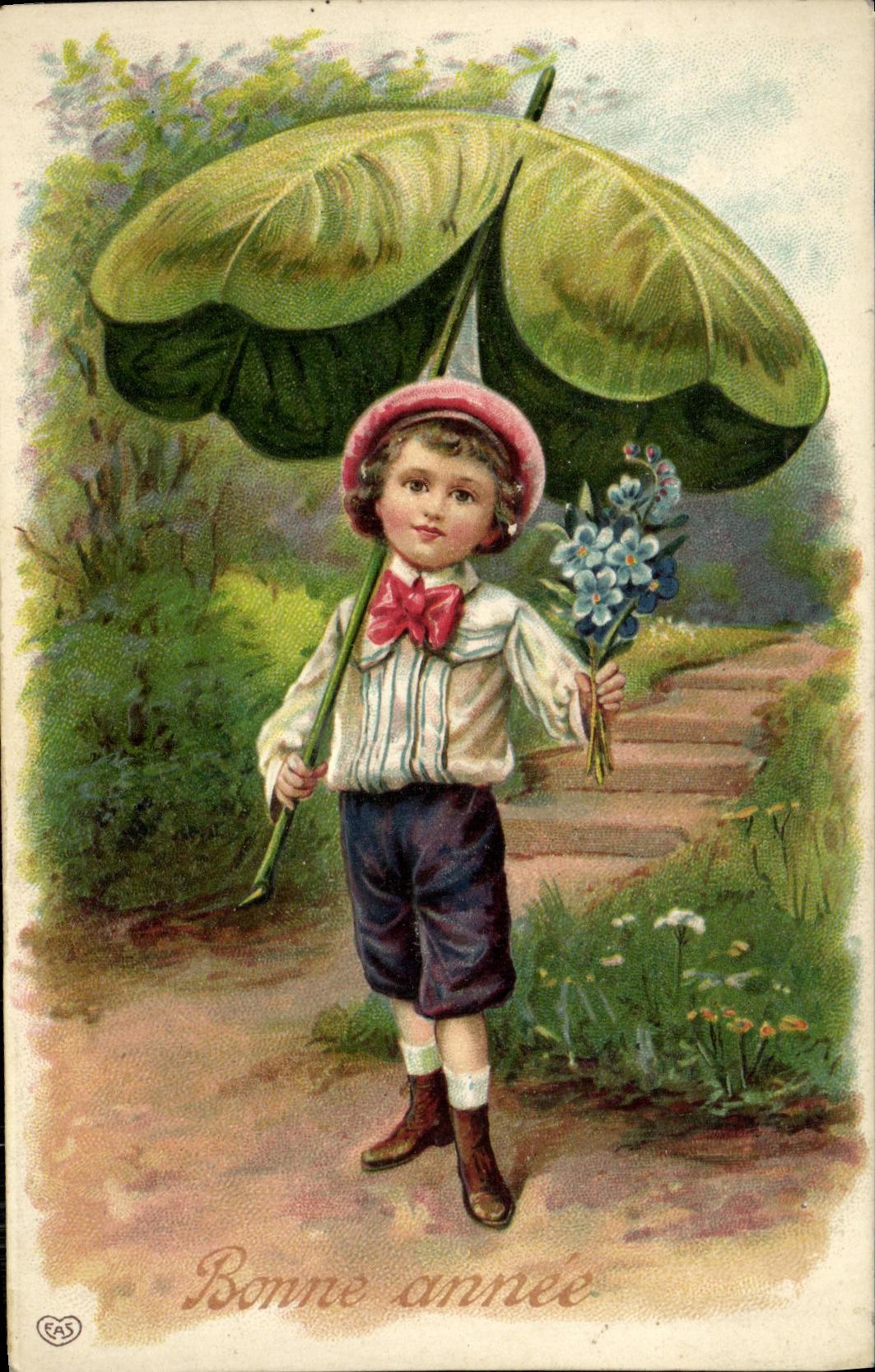 CPA Fantaisie Enfant Trefle