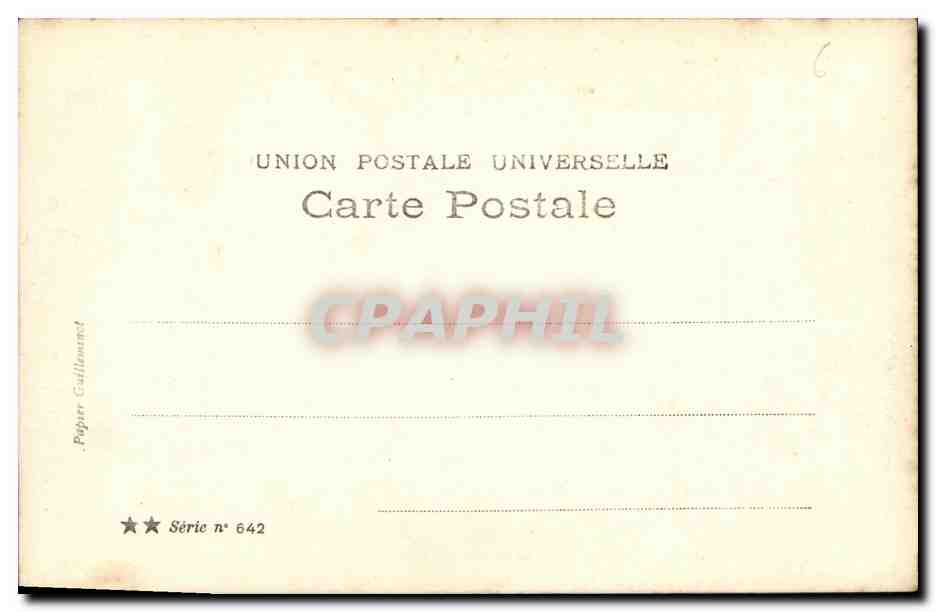 La Source Enchantée — Cliché Stebbing — Série 642, Union Postale Universelle — Verso