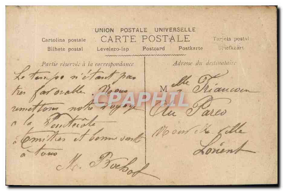 CPA Fantaisie Femme  — Rückseite