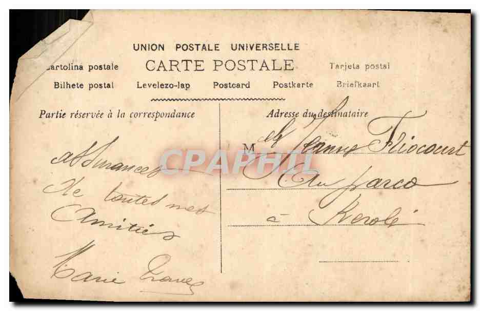 CPA Fantaisie Femme — Rückseite