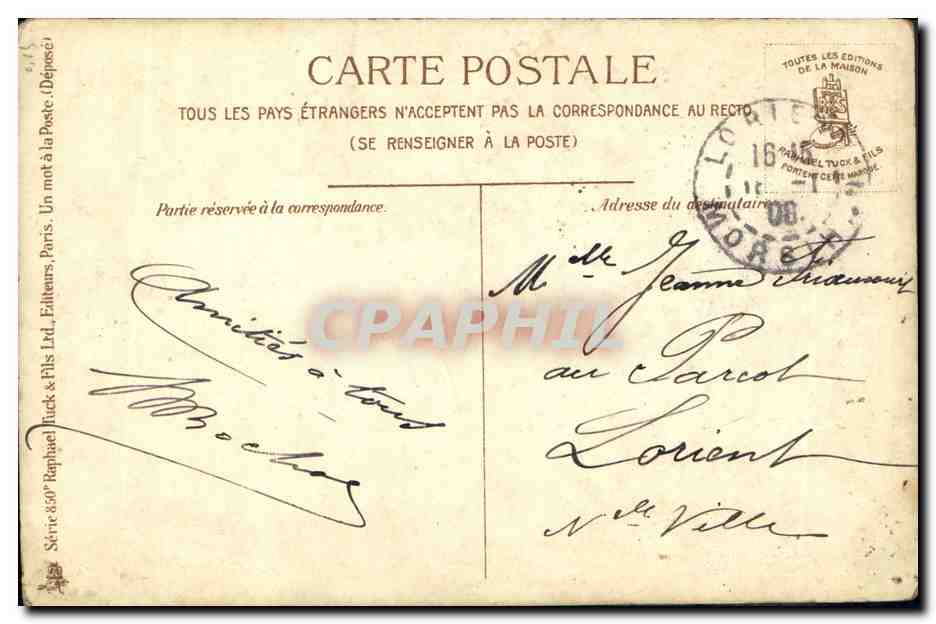CPA Fantaisie Femme  — Rückseite