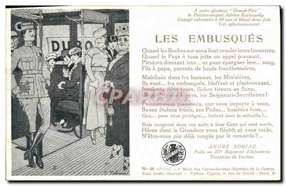 CPA Fantaisie Les embusques Militaria Soldat 