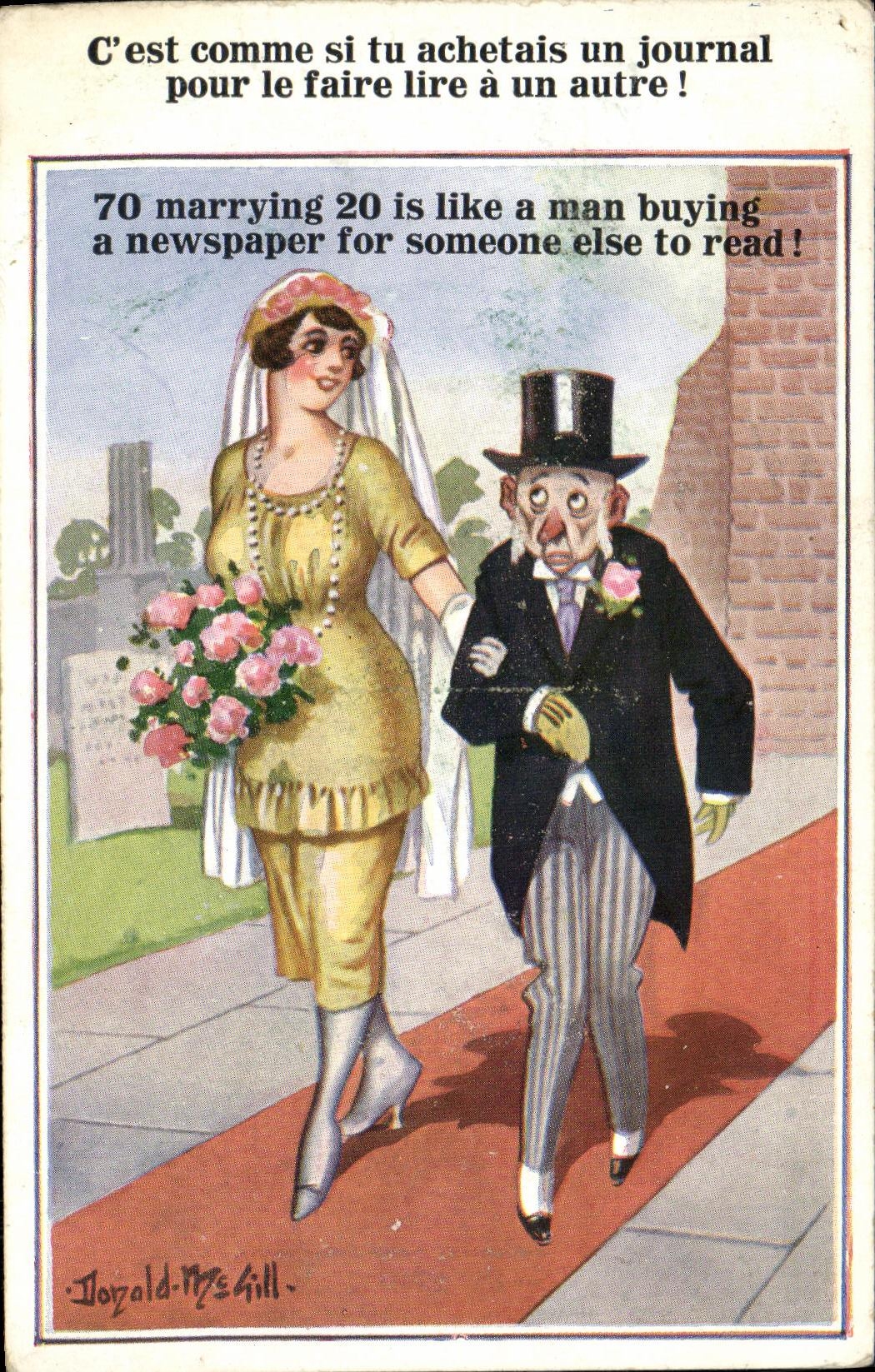 CPA Fantaisie Femme Humour Donald Mc Gill 