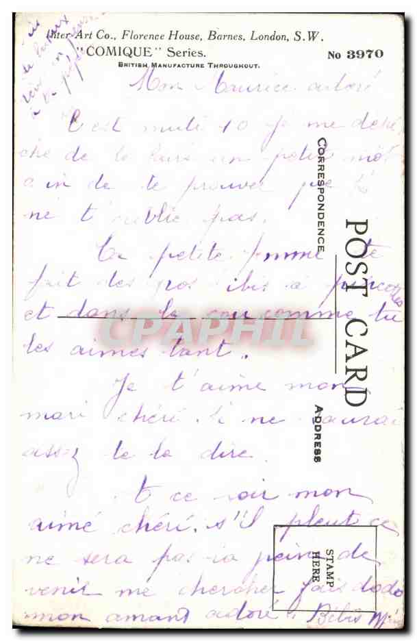 CPA Fantaisie Femme Humour Donald Mc Gill  — Back