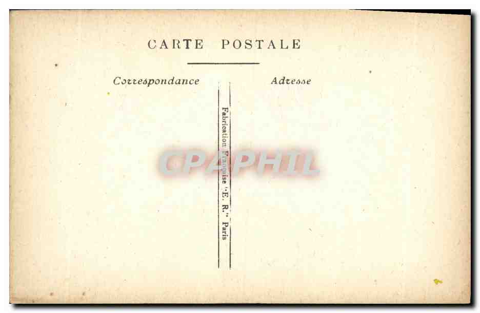 Caricature d'une femme et d'un porc — texte humoristique — Éditeur 'E.R.' Paris — Verso