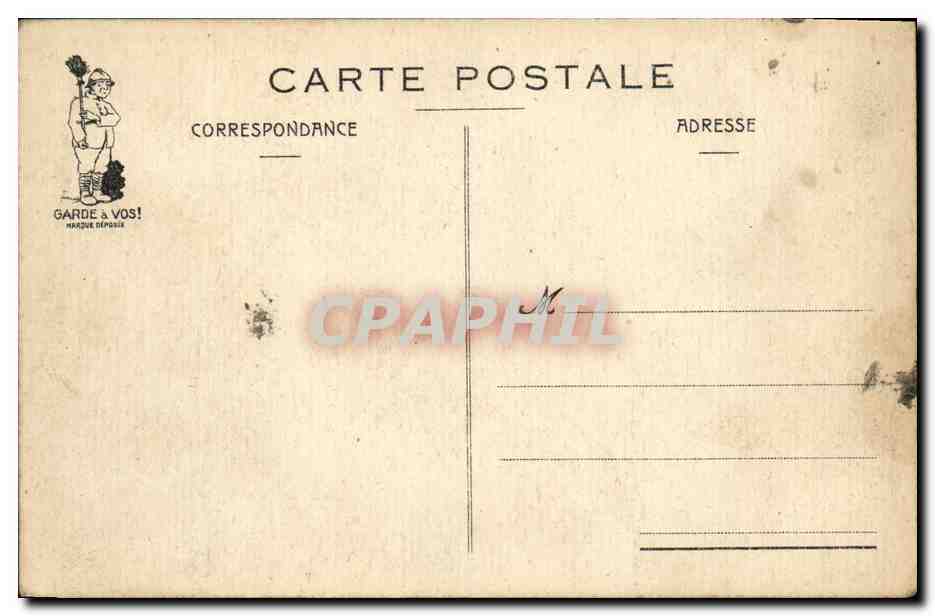 Las Cartas — Escena humorística con agentes de policía — J.P. Sodreuil, N° 29 — Reverso