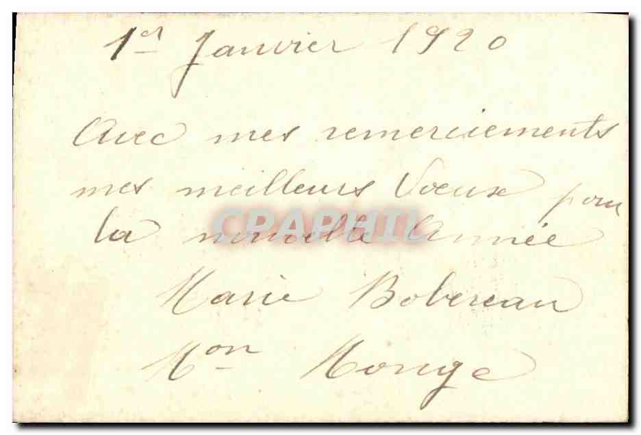 CPA Fantaisie Femme Bonne annee — Verso