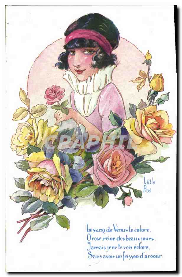 Jeune femme avec roses — poème — Little Ptel