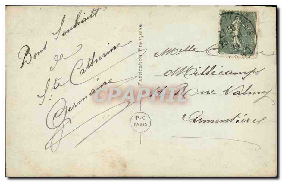 CPA Fantaisie Femme  — Rückseite