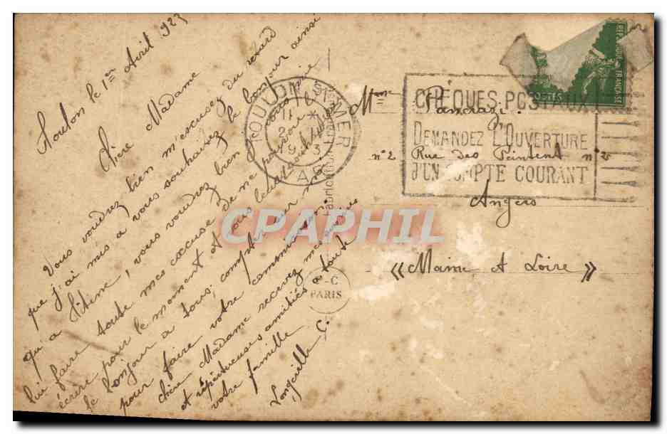 Couple amoureux au bord d'un lac — scène nocturne — éditeur PC, n° 2 — Verso