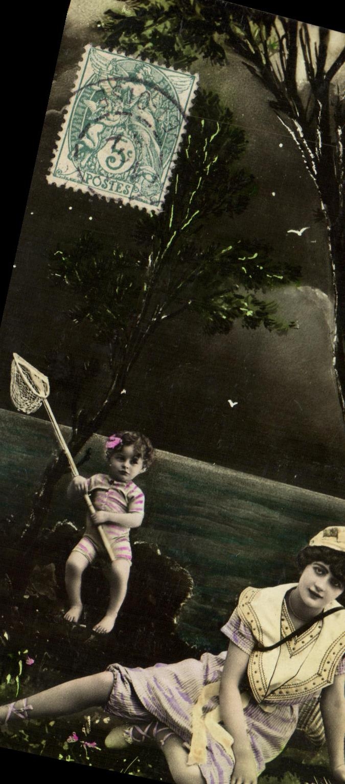 Kind und Frau am See — Natur-Szene — Verlag CPAPHIL, Nr. 7231