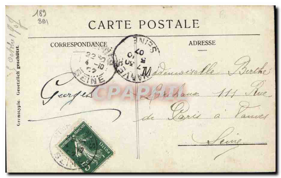 CPA Fantaisie Femme  — Verso