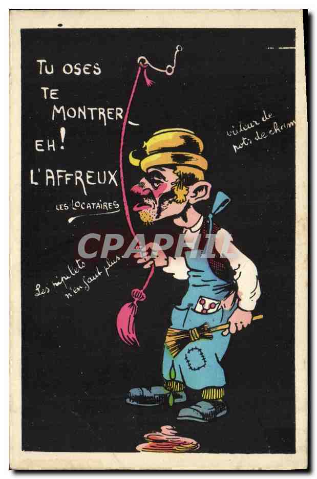 Caricature d'un locataire — Les locataires — Éditeur non visible
