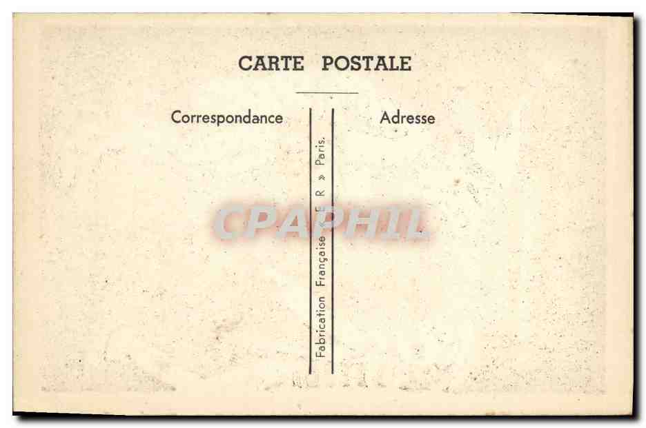 Deux personnages comiques — caricature — Fabrication Française, Paris — Verso