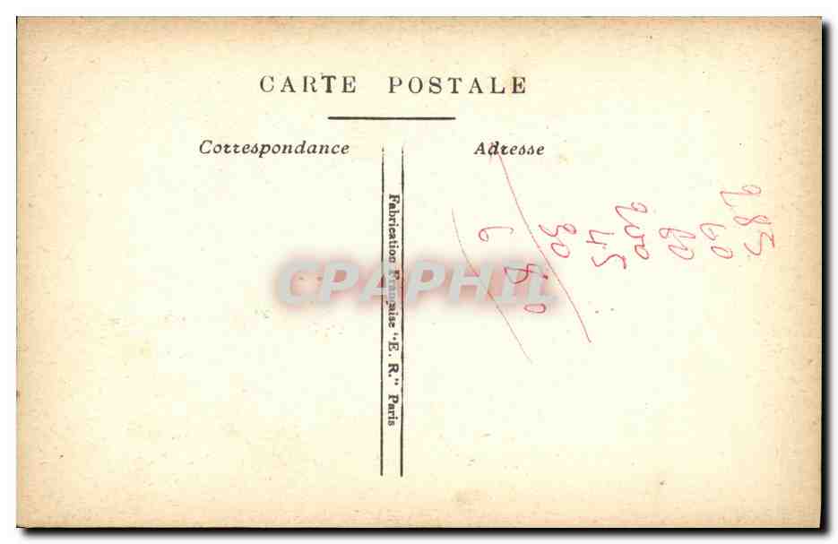 Caricature d'une femme et d'un cochon — dessin de Vic. — Éditeur E.R. Paris — Reverso