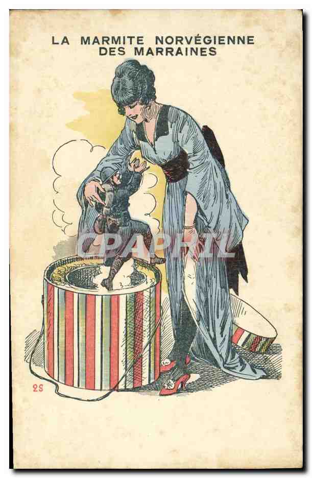 CPA Fantaisie La marmite norvegienne des amrraines Femme Militaria Soldat 