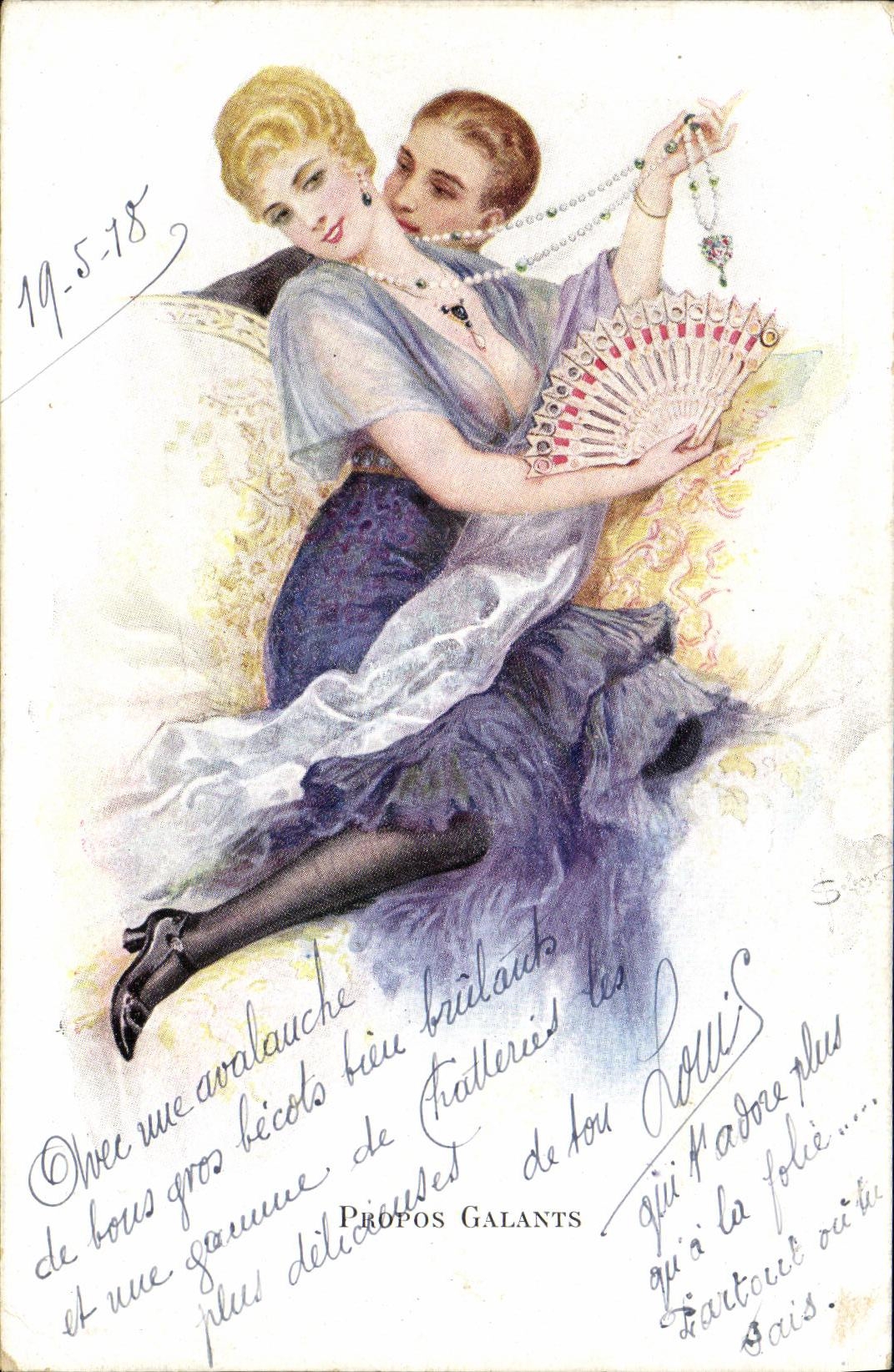 Deux jeunes femmes — Propos galants — Maison Lapina, Paris