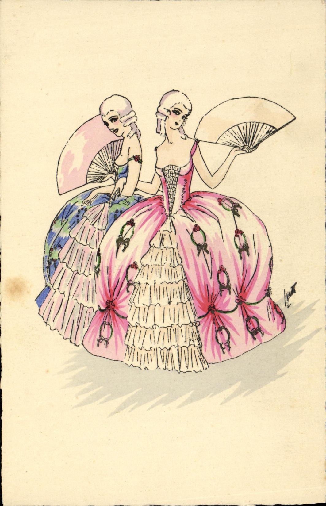 Zwei Damen in Hofkleidern — Verlag: Etablissements Artistiques Parisiens — Nr. 4298